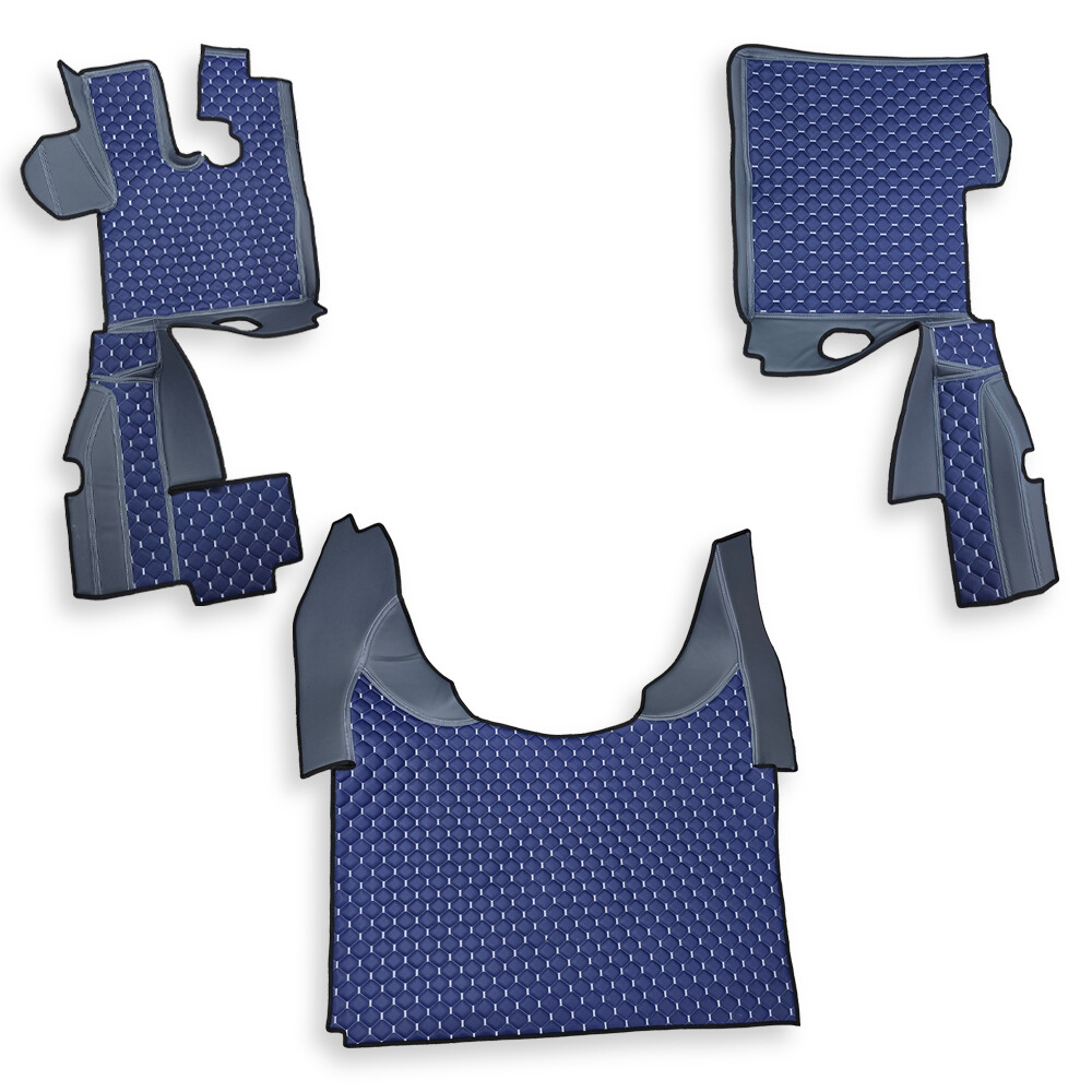 Килимок 3D Екошкіра DAF XF105 2005-2013; АКПП; синій