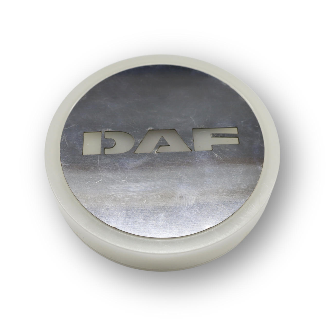 Фонарик эмблема DAF красный неоновый 24V\Ø-95мм