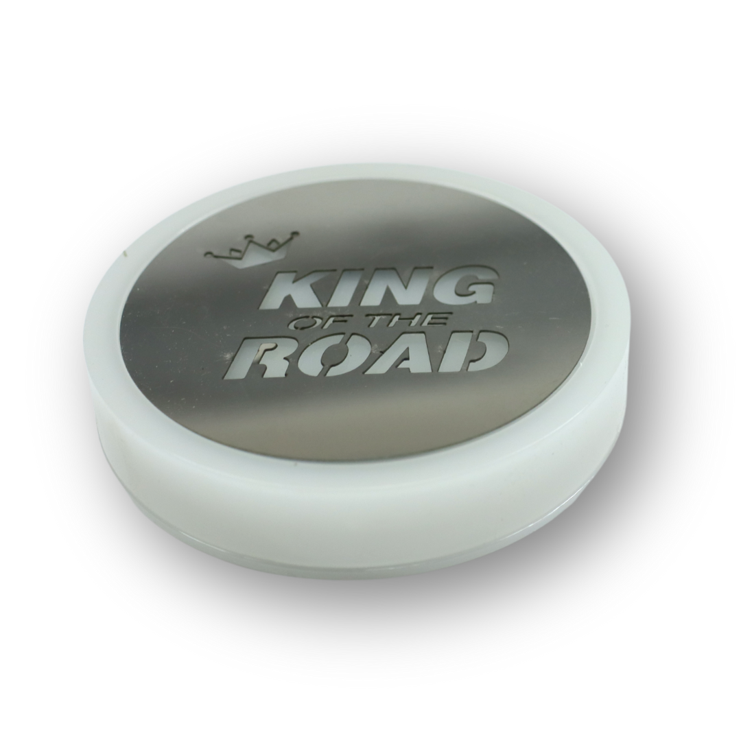Фонарик эмблема KING OF THE ROAD белый неоновый 24V\Ø-95мм