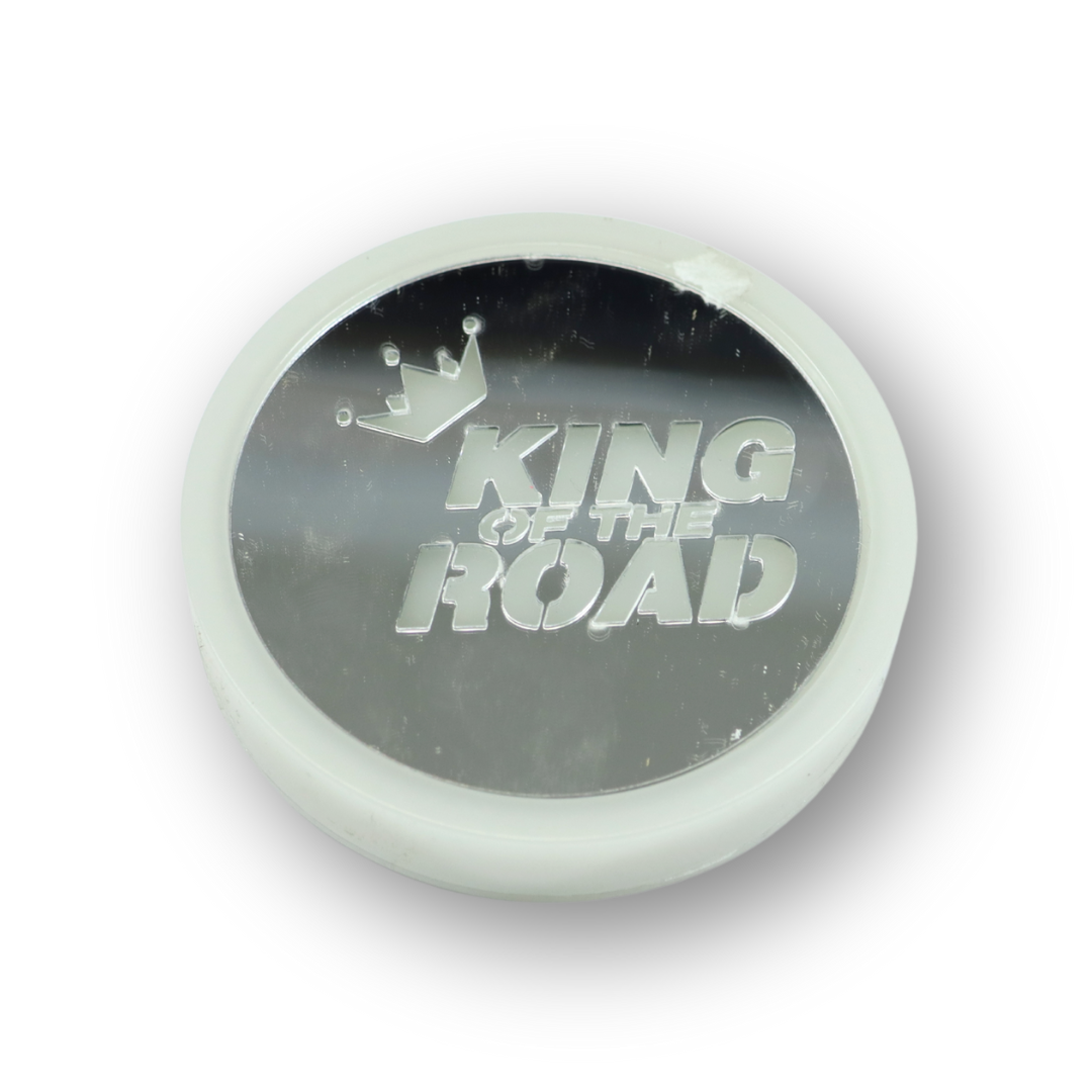 Фонарик эмблема KING OF THE ROAD красный неоновый 24V\Ø-95мм