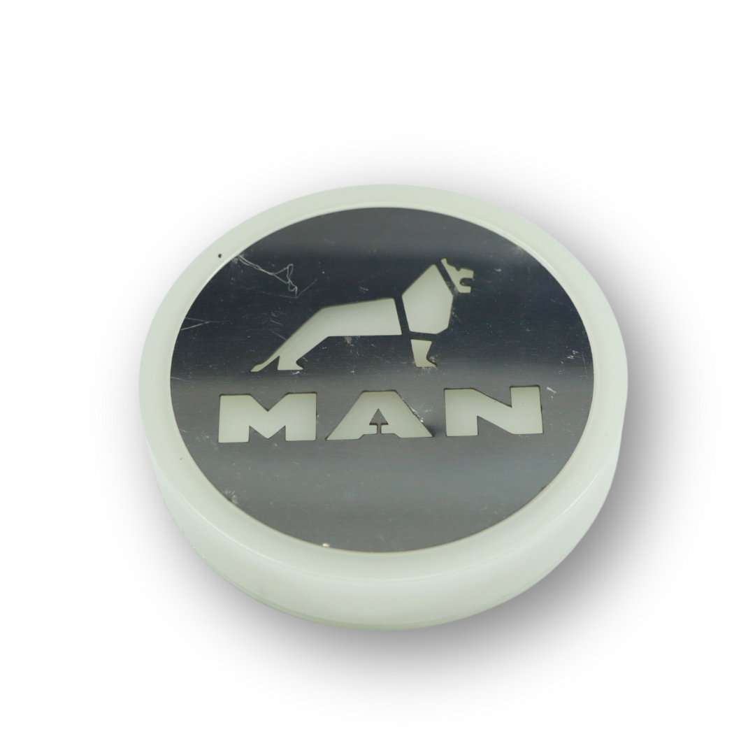 Фонарик эмблема MAN белый неоновый 24V\Ø-95мм