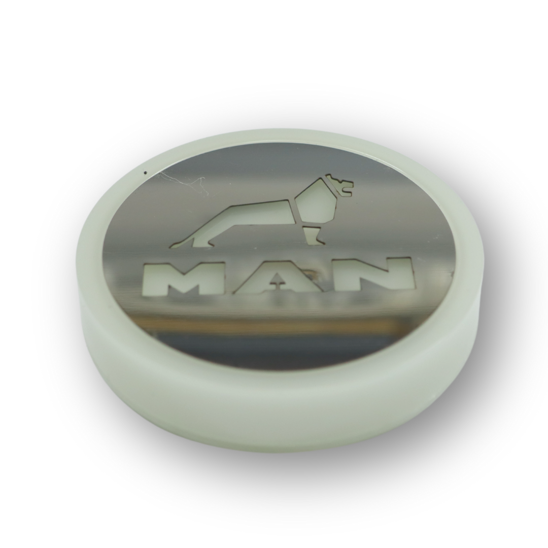 Фонарик эмблема MAN белый неоновый 24V\Ø-95мм