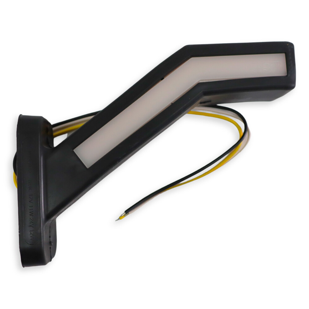 Фонарь габаритный рог LED 12-24 V 19см габарит + бег. указ. повор. \WAS\ прав. Фонарь габаритный рог LED 12-24 V 19см габарит + бег. указ. повор. \WAS\ прав.