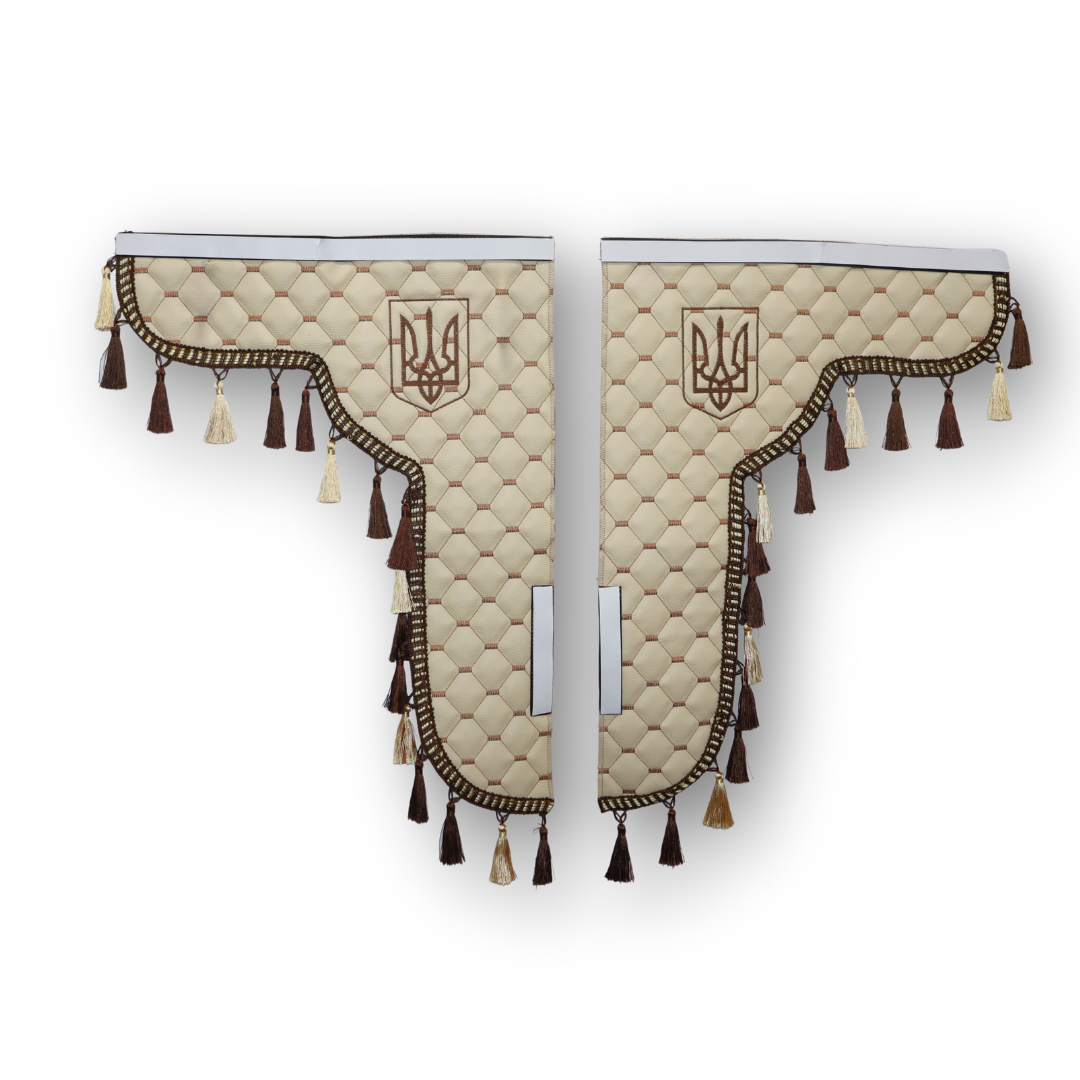 Шторка лоб + косынки Экокожа Слава Украине - Героям Слава