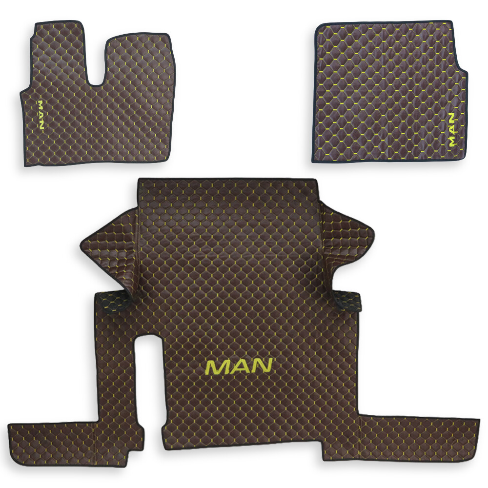 Коврик Экокожа MAN TGX 2017-2020; 1ящ.,АКПП, коричневый, АСП
