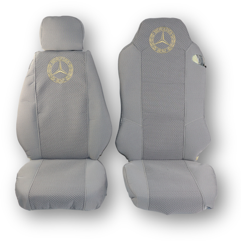Чохол на сидіння MERCEDES Atego (водій - пілот з ременем - пасажир з підголовником), сірий Чохол на сидіння MERCEDES Atego (водій - пілот з ременем - пасажир з підголовником), сірий