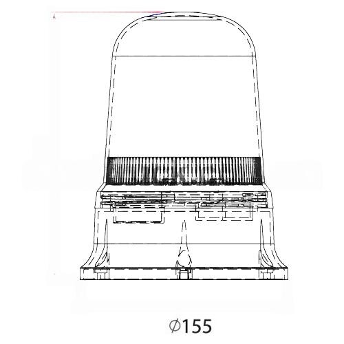 Маячок 12V (на болтах) желтый