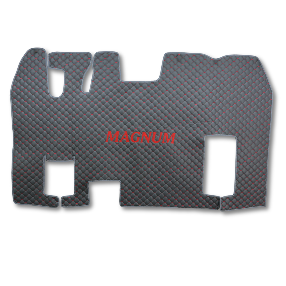 Коврик Экокожа RENAULT Magnum 1996-2013; АКПП, серый, вышивка, АСП Коврик Экокожа RENAULT Magnum 1996-2013; АКПП, серый, вышивка, АСП