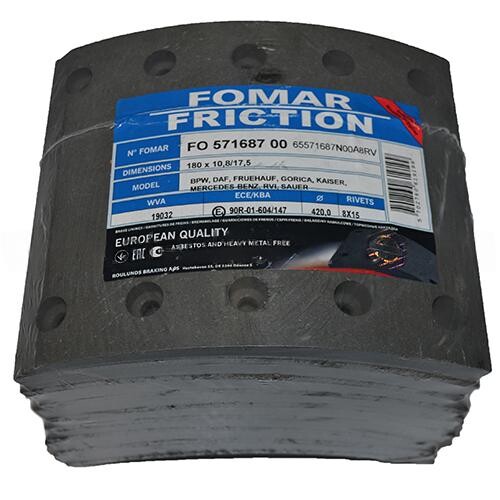 Тормозные накладки BPW 200*19  Ø 422   19094\1