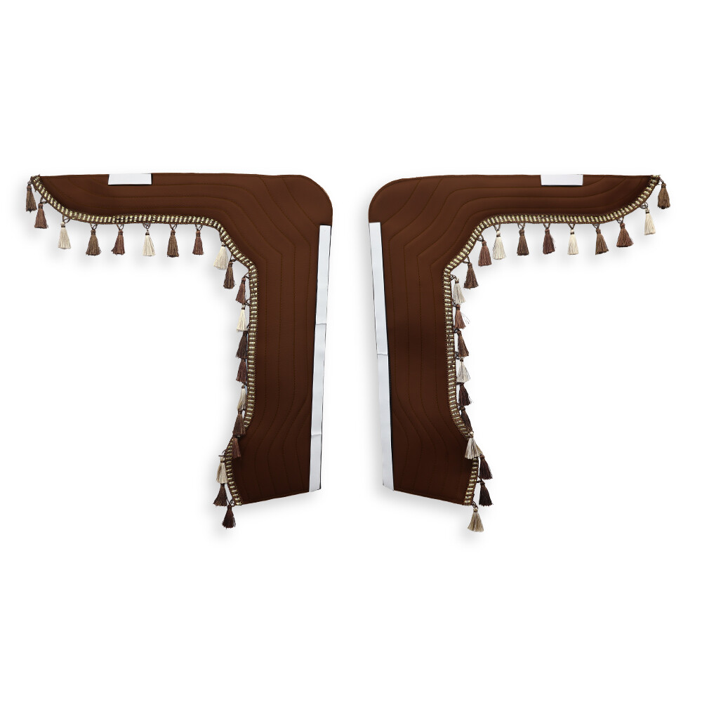 Шторка Екокожа "New Stile" VOLVO лоб+косинки коричнева