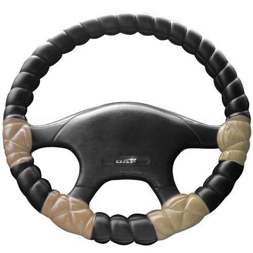 Оплетка руля DAF 142*11.5*45 \шнуровка поролон\беж.