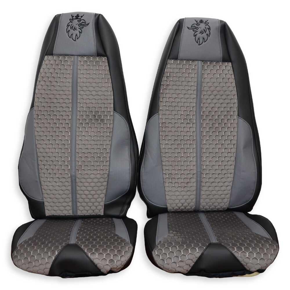 Чехол на сиденья Enterprise SCANIA R,G,P (2004-2017) водит. пилот - пасс. пилот серый Чехол на сиденья Enterprise SCANIA R,G,P (2004-2017) водит. пилот - пасс. пилот серый