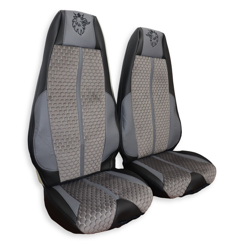 Чехол на сиденья Enterprise SCANIA R,G,P (2004-2017) водит. пилот - пасс. пилот серый Чехол на сиденья Enterprise SCANIA R,G,P (2004-2017) водит. пилот - пасс. пилот серый