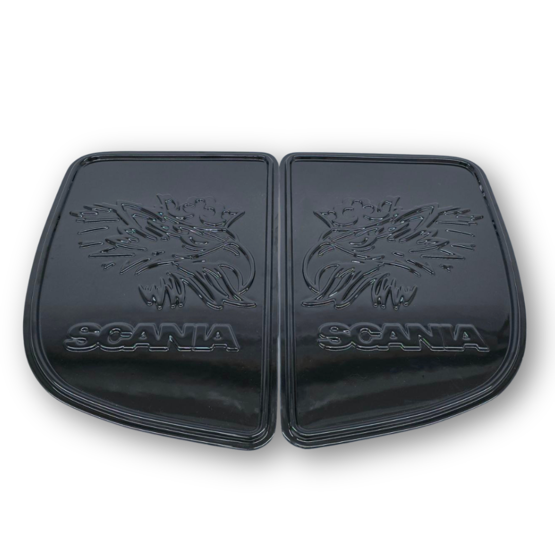 Фальш накладки черные на боковые окна спальника для SCANIA R; P; G 2005-2017; Euro 3, 4, 5 Фальш накладки черные на боковые окна спальника для SCANIA R; P; G 2005-2017; Euro 3, 4, 5