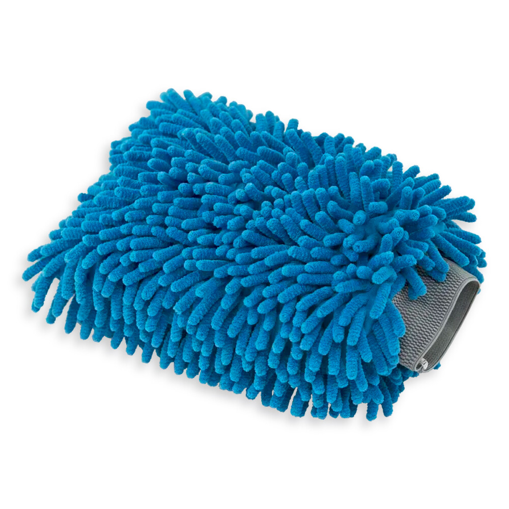 Рукавичка микрофибровая с длинным ворсом Chenille Microfiber Car Wash Mitt Blue Рукавичка микрофибровая с длинным ворсом Chenille Microfiber Car Wash Mitt Blue