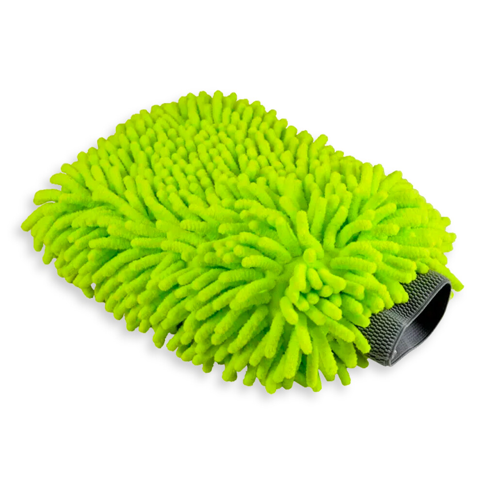 Рукавичка микрофибровая с длинным ворсом Chenille Microfiber Car Wash Mitt Green Рукавичка микрофибровая с длинным ворсом Chenille Microfiber Car Wash Mitt Green