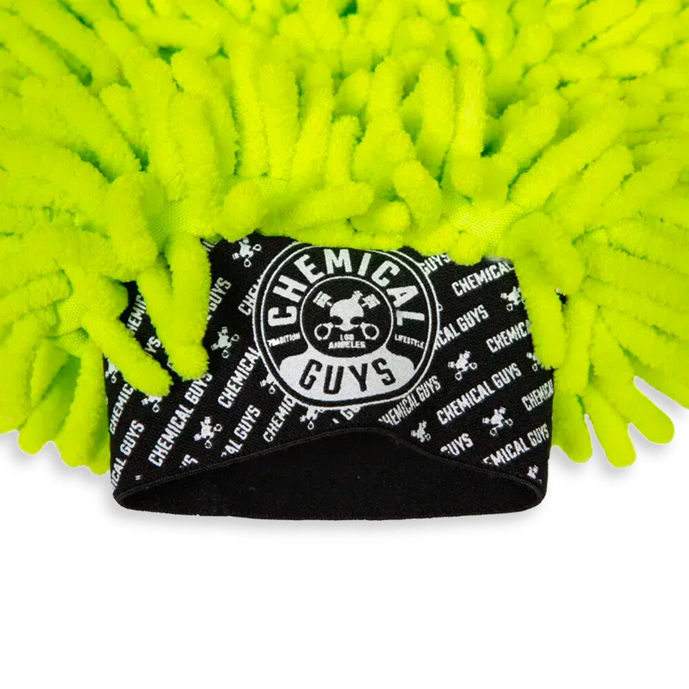 Рукавичка микрофибровая с длинным ворсом Chenille Microfiber Car Wash Mitt Green Рукавичка микрофибровая с длинным ворсом Chenille Microfiber Car Wash Mitt Green