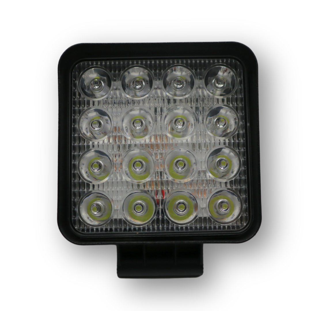 Фара дополнительная LED  (48ватт 16 диод) \квадрат\корпус широкий\