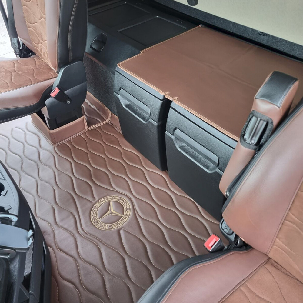 Килимок 3D Екошкіра Mercedes Actros EURO 6 MP4\MP5, коричневий, Килимок 3D Екошкіра Mercedes Actros EURO 6 MP4\MP5, коричневий,
