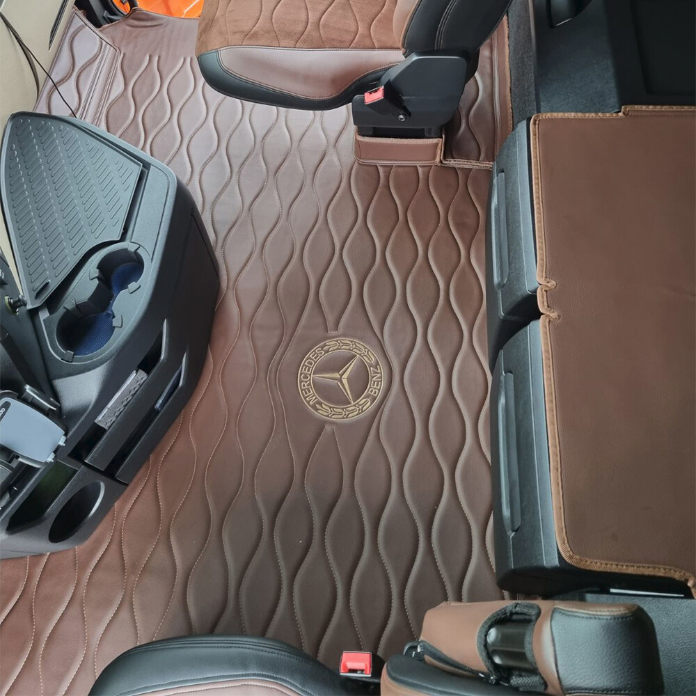 Килимок 3D Екошкіра Mercedes Actros EURO 6 MP4\MP5, коричневий, Килимок 3D Екошкіра Mercedes Actros EURO 6 MP4\MP5, коричневий,