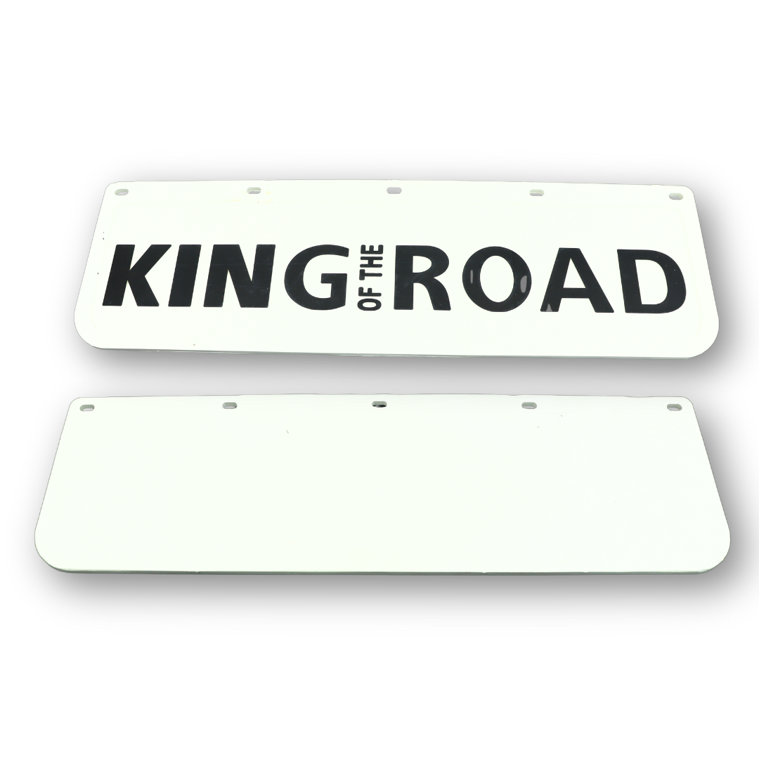 Брызговик тисненный KING OF THE ROAD 650 x 200 \белый\