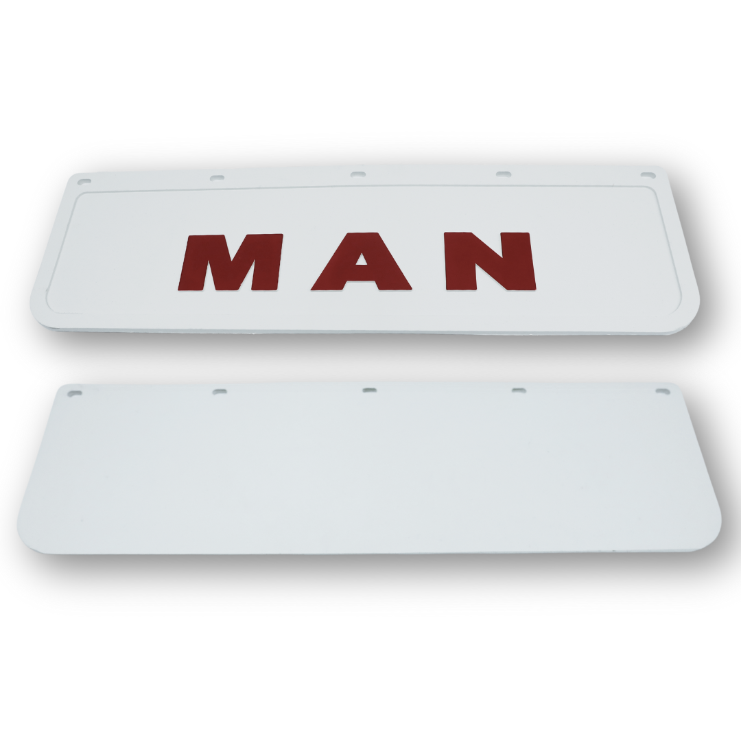 Брызговик тисненный MAN 600 x 180  \белый\красный