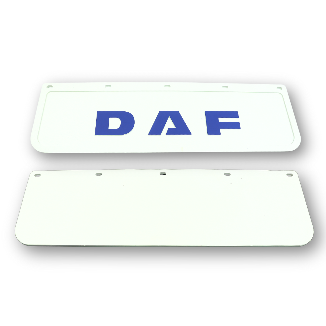 Бризговик тиснений DAF 600 x 180 білий\синій