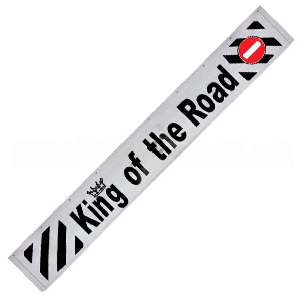 Бризговик тиснений "мітла" KING OF THE ROAD 2400 x 350Білий чорний.Бук. Бризговик тиснений "мітла" KING OF THE ROAD 2400 x 350Білий чорний.Бук.