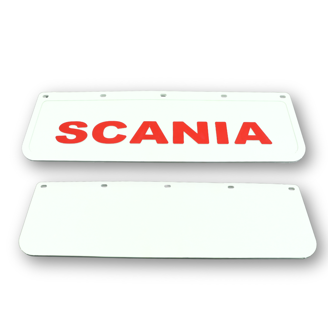 Бризковик тиснений SCANIA 600 x 180 \ білий\червоний Бризковик тиснений SCANIA 600 x 180 \ білий\червоний
