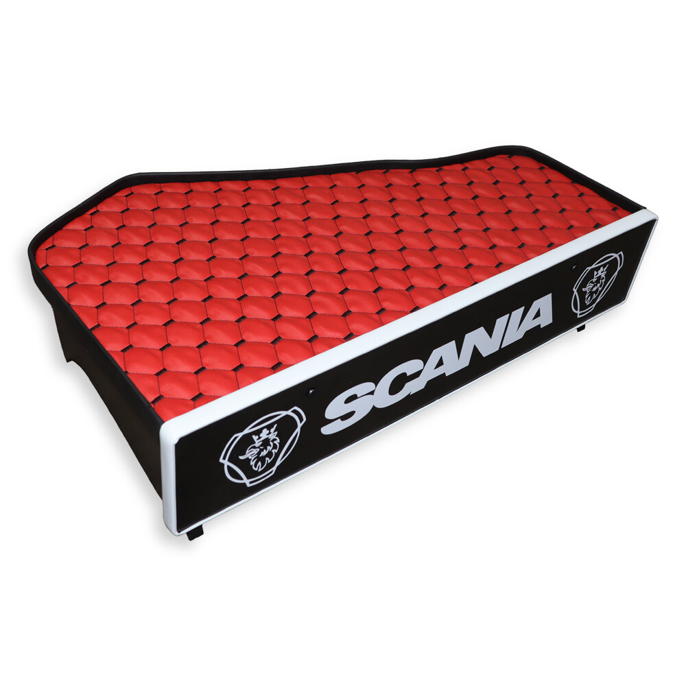 Полиця кабіни SCANIA R, S з 2017; пасажирська червона \ST- Екошкіра стежка\