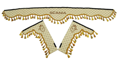 Шторка Екошкіра "Maracand" SCANIA лоб + косинки бежевий Шторка Екошкіра "Maracand" SCANIA лоб + косинки бежевий
