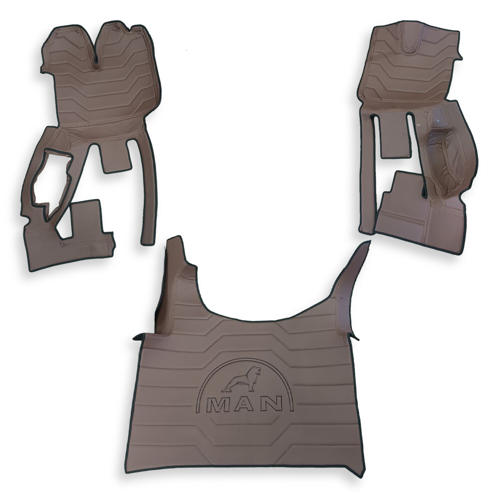 Килимок 3D Екошкіра MAN TGX з 2021. АКПП, коричневий Килимок 3D Екошкіра MAN TGX з 2021. АКПП, коричневий