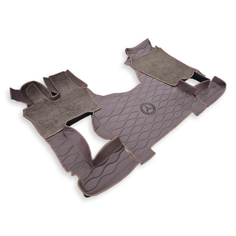 Коврик 3D Экокожа Mercedes Actros EURO 6 MP4\MP5, коричневый, с ковролином Коврик 3D Экокожа Mercedes Actros EURO 6 MP4\MP5, коричневый, с ковролином