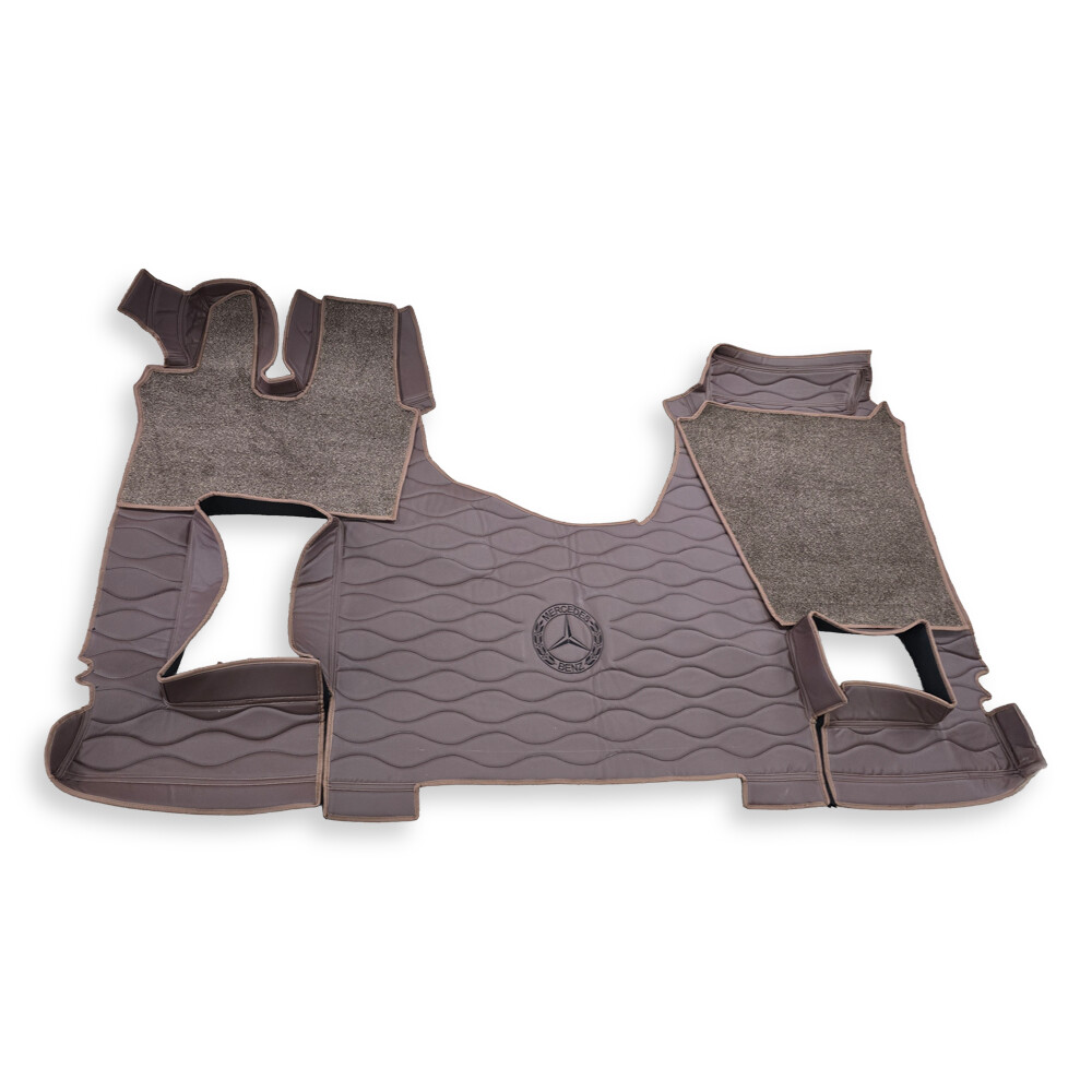 Коврик 3D Экокожа Mercedes Actros EURO 6 MP4\MP5, коричневый, с ковролином Коврик 3D Экокожа Mercedes Actros EURO 6 MP4\MP5, коричневый, с ковролином