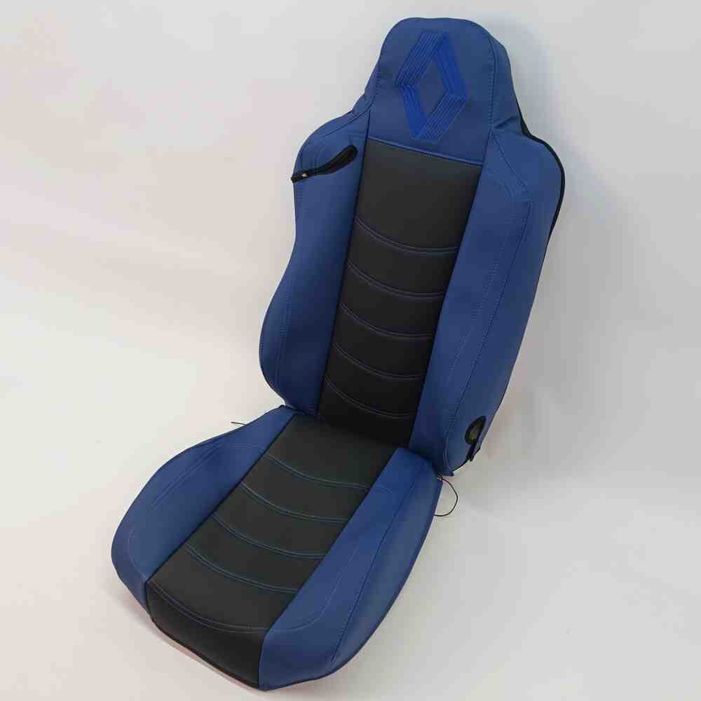 Чехол на сиденья Renault Range T/T-Series (2014-...) перфор.кожа син. Чехол на сиденья Renault Range T/T-Series (2014-...) перфор.кожа син.