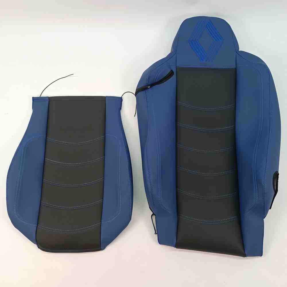 Чехол на сиденья Renault Range T/T-Series (2014-...) перфор.кожа син. Чехол на сиденья Renault Range T/T-Series (2014-...) перфор.кожа син.