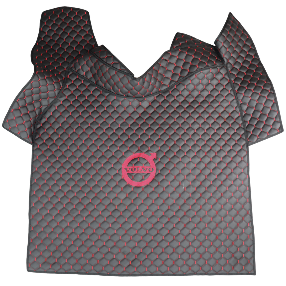 Килимок Екошкіра VOLVO FH 2003-2013; АКПП, чорний з вишивкою, Килимок Екошкіра VOLVO FH 2003-2013; АКПП, чорний з вишивкою,