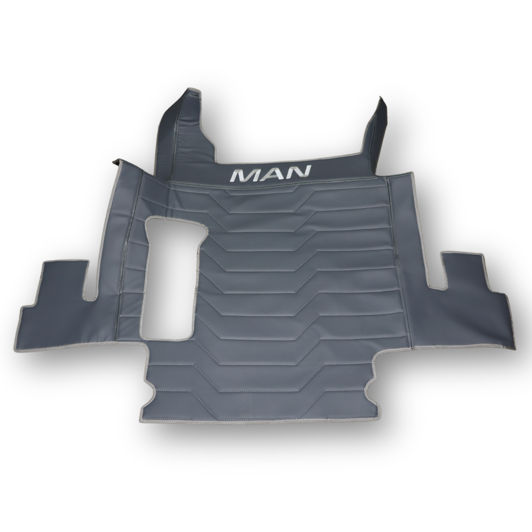 Коврик 3D Экокожа MAN TGX 2008 -2017; 2 ящ., АКПП,МКПП. серый,