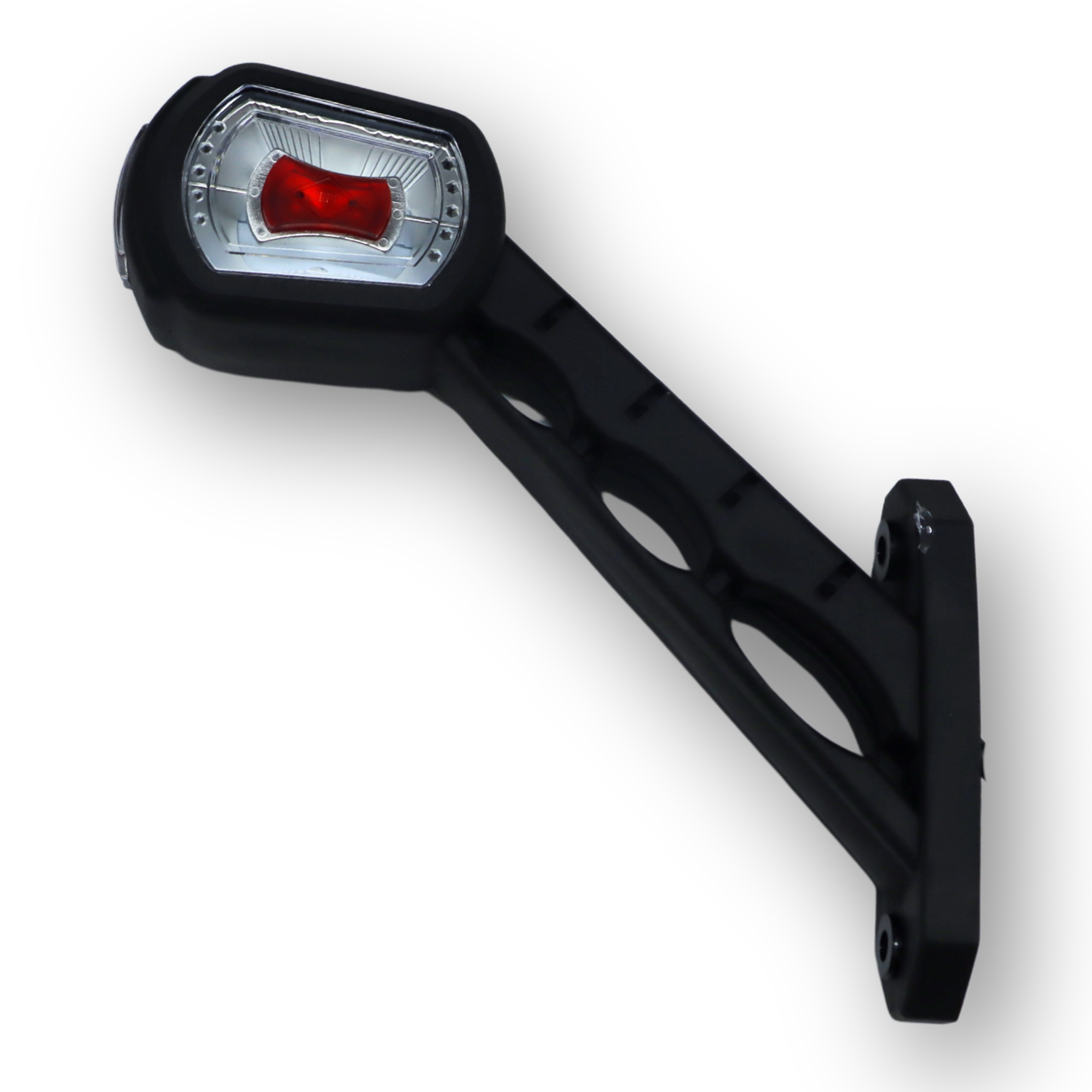 Фонарь габаритный рог LED 12-24 V  трехцветный 17см  \HORPOL\ лев.