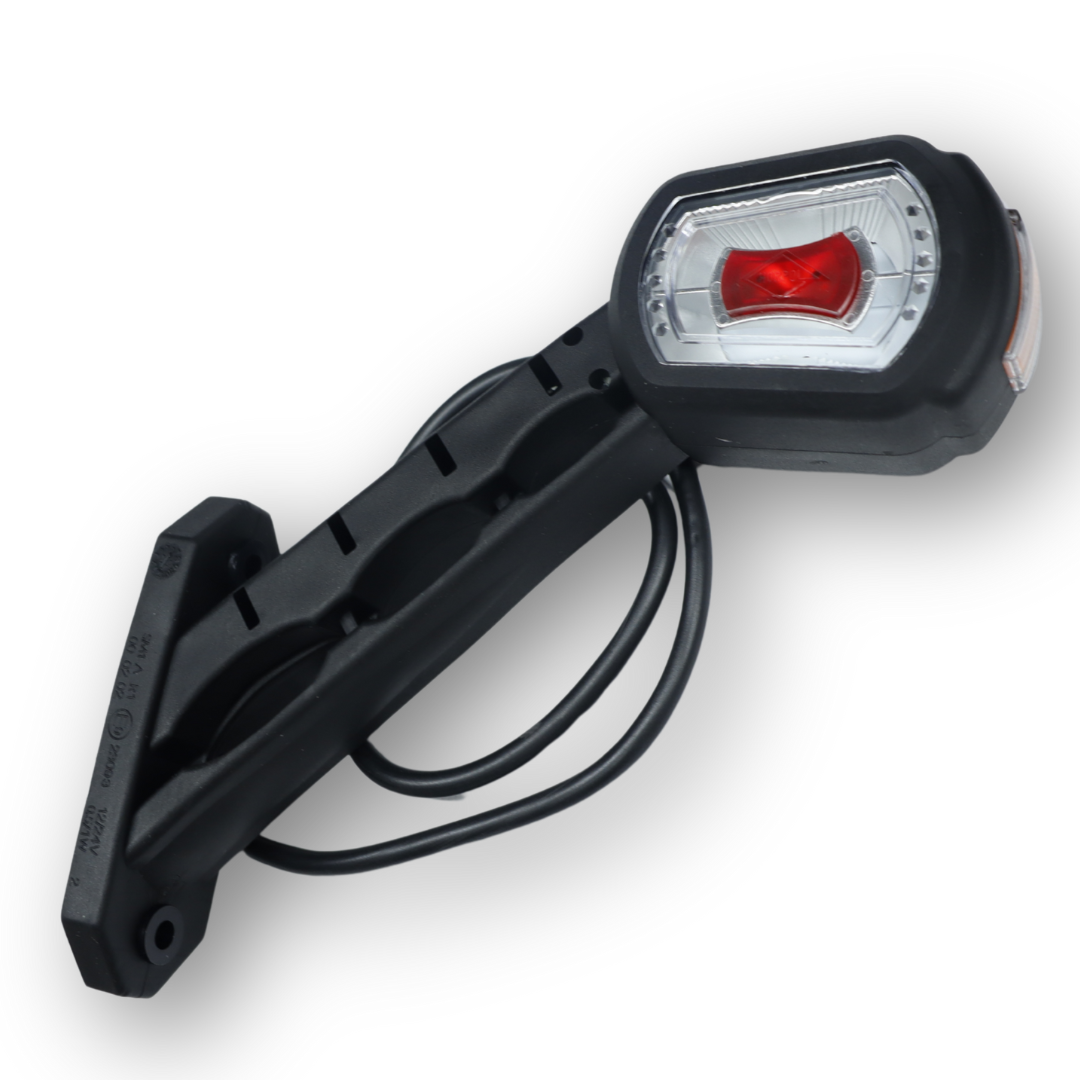 Фонарь габаритный рог LED 12-24 V  трехцветный 17см  \HORPOL\ прав.