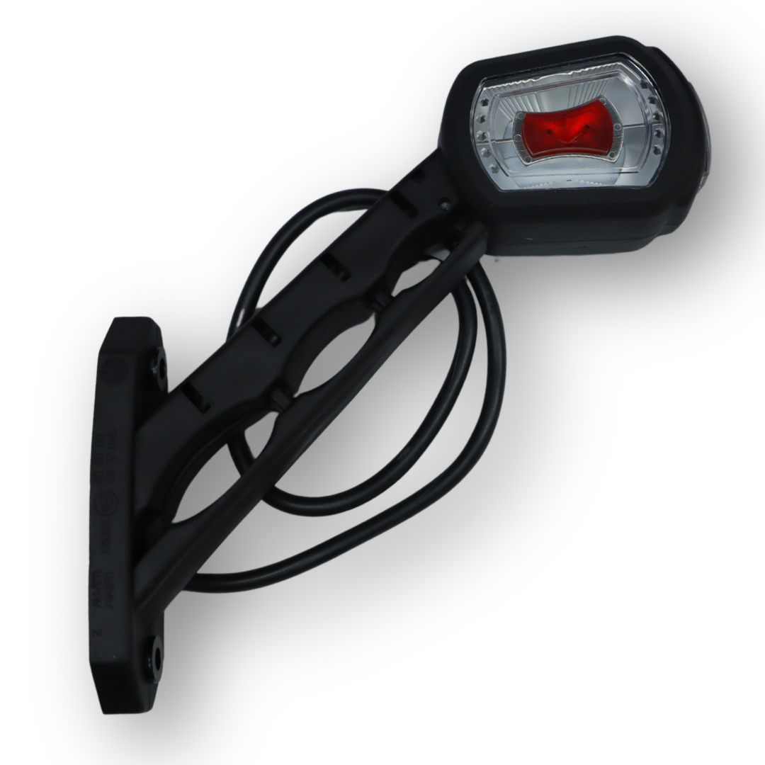 Фонарь габаритный рог LED 12-24 V  трехцветный 17см  \HORPOL\ прав.