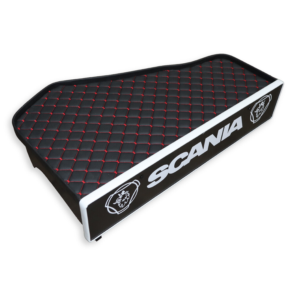 Полиця кабіни SCANIA R, S з 2017; пасажирська чорна \ST- Екошкіра стежка\ Полиця кабіни SCANIA R, S з 2017; пасажирська чорна \ST- Екошкіра стежка\