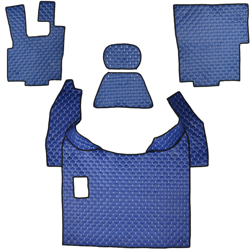 Килимок Екошкіра DAF XF105 2005-2013; МКПП, синій, Килимок Екошкіра DAF XF105 2005-2013; МКПП, синій,