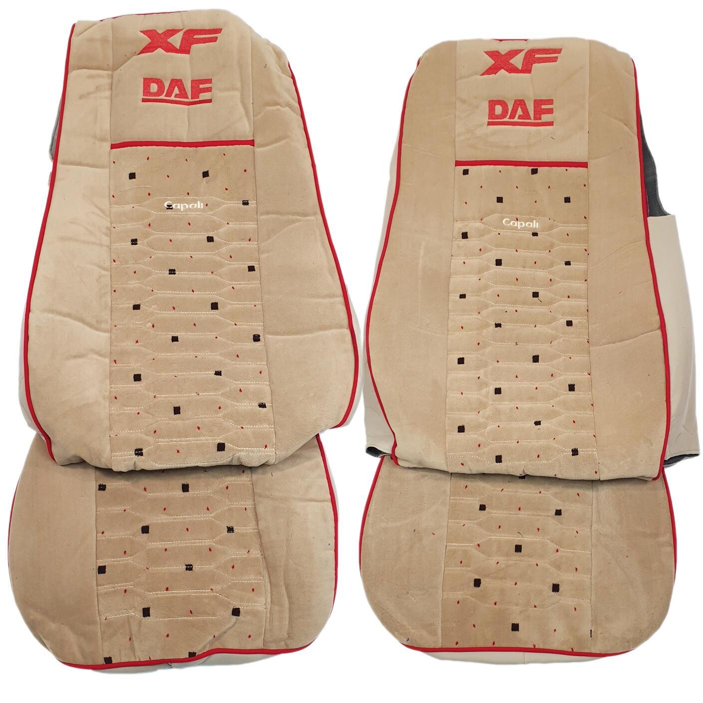 Чохол на сидіння DAF XF105 106 XG CF85 LF (2013-2024) KADIFE, велюр, бежевий Чохол на сидіння DAF XF105 106 XG CF85 LF (2013-2024) KADIFE, велюр, бежевий