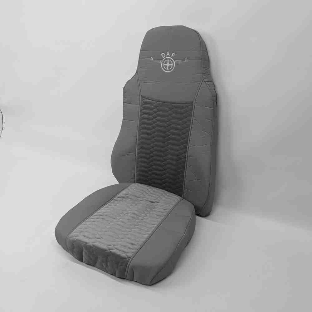 Чохол на сидіння KADIFE Велюр+Тканина DAF XF95 105 CF85 75 65 LF (2002-2012) сірий Чохол на сидіння KADIFE Велюр+Тканина DAF XF95 105 CF85 75 65 LF (2002-2012) сірий