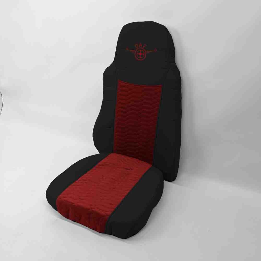 Чохол на сидіння KADIFE Велюр+Тканина DAF XF95 105 CF85 75 65 LF (2002-2012) червоний Чохол на сидіння KADIFE Велюр+Тканина DAF XF95 105 CF85 75 65 LF (2002-2012) червоний