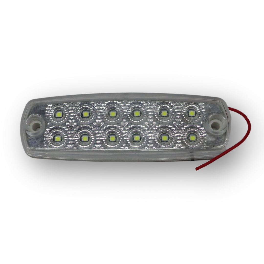 Ліхтар габаритний 12 діодний білий 2х рядний 12-24 V \120*35\ Ліхтар габаритний 12 діодний білий 2х рядний 12-24 V \120*35\