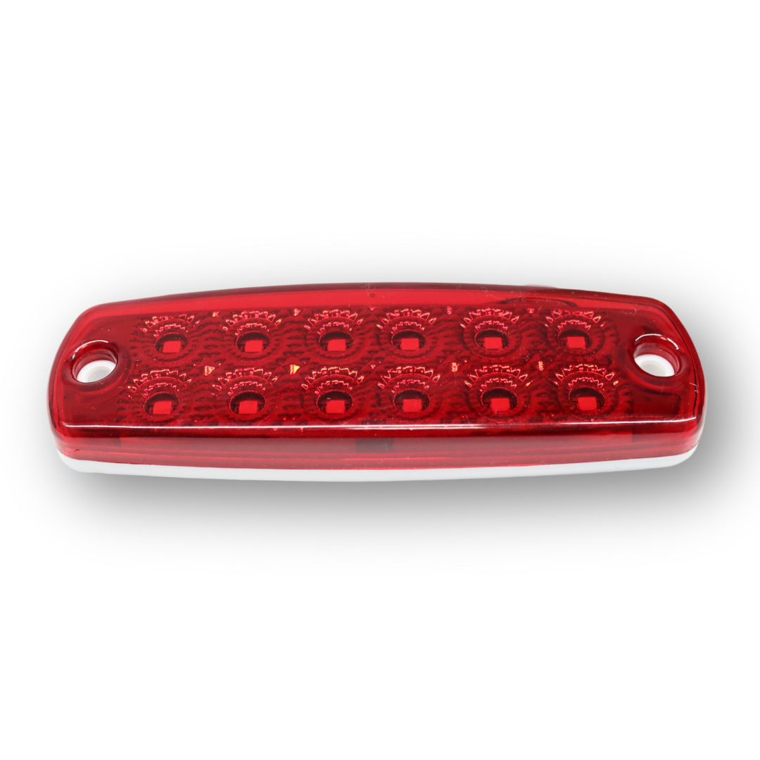 Фонарь габаритный 12 диодный красн. 2х рядный 12-24 V \120*35\ Фонарь габаритный 12 диодный красн. 2х рядный 12-24 V \120*35\
