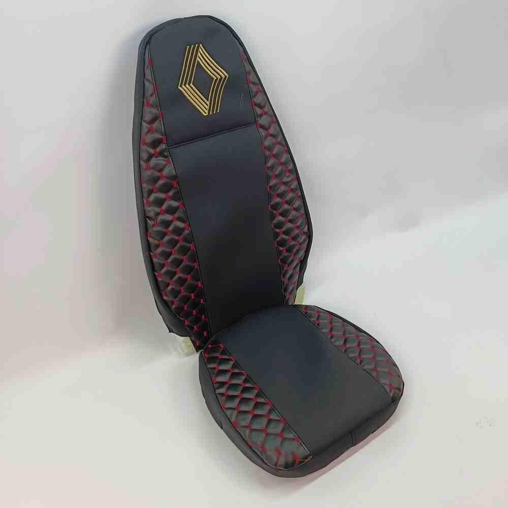 Чохол на сидіння Екошкіра, Renault Magnum (2001-2013) водій, пасажир поворотне сидіння, чорний Чохол на сидіння Екошкіра, Renault Magnum (2001-2013) водій, пасажир поворотне сидіння, чорний