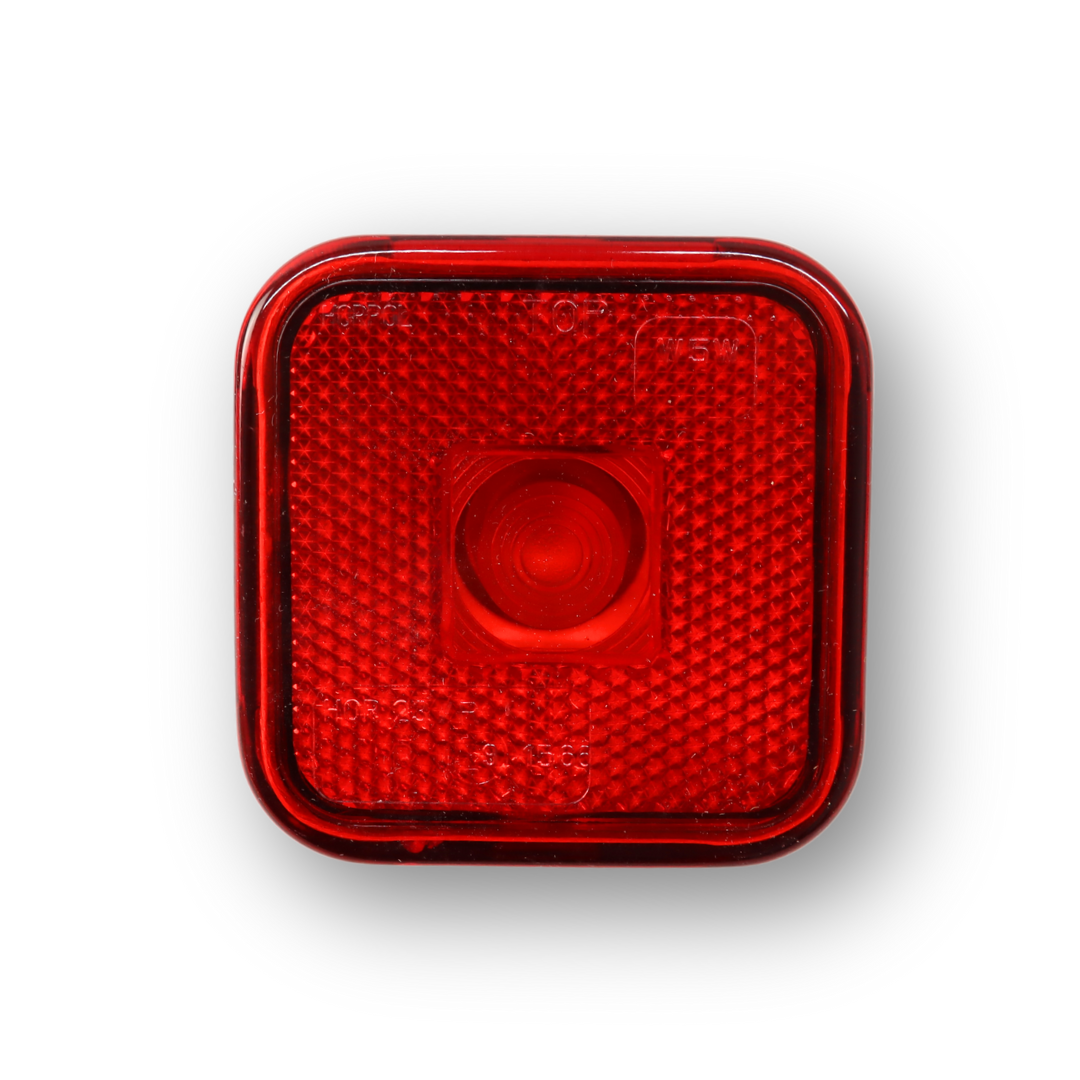 Фонарь габаритный 65*65 красный (лампочка) HORPOL